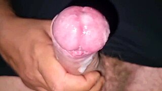 Italian stud jerks huge cock with dirty talk anal fingering closeup