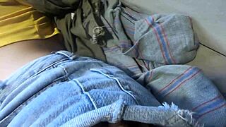 Stepdad Gropes Teen's Bare Legs in Short Shorts by Beach