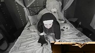 bbw nun tempts cougar into gaping anal exorcism with huge wet pussy shakes
