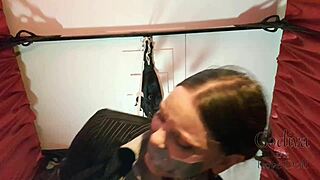 hey fbi agent godiva gets bound in samson the snake's lair fetish trap