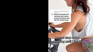 Why does her nipslip tease during intense workout session?