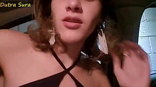 Shaved Latina Pays Uber with Big Pussy Lips and Tight Cunt Ride
