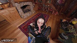 Vr conk ebony valkyrie rides thor cock cosplay