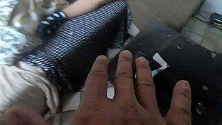 Stepdad Gropes Teen's Bare Legs in Short Shorts by Beach