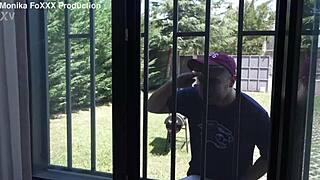 hey, that pizza guy just walked in and started banging monika fox like crazy, no shame at all...