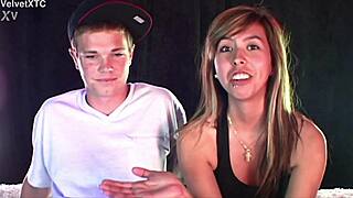 Cute blonde babe squirts wildly during barefoot interview