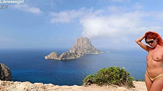 naked spanish flashes shaved pussy small tits public street