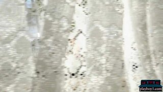 Whoa! Latina Azura Grace's Big Natural Tits and Ass Strip Tease!