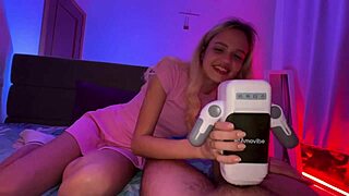 amovibe gamecup girl novella night surprises me with wet toy play