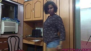 HORNY LILY indian aunt BABE masturbates BIG TITS to ORGASM cumshot