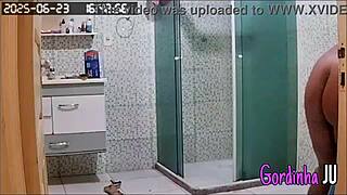 Hidden cam catches busty stepmom with bikini tan lines tidying house