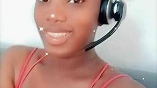 god i love this seductive ebony teen's huge tits and submissive blowjobs