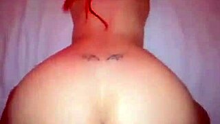 Tattooed Redhead Influencer Fucks Friend Bent Over with Big Pussy Squirting