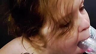 i go extra sloppy on sophia celeste's blowjob with spit dildo fetish