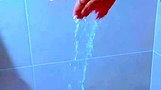 stunning brazilian teen showers in black thong 😍💦