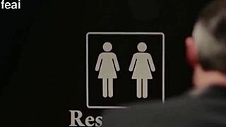 Wife Fucks Stranger in Hotel Bathroom Stall