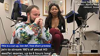 Minnie Rose Fucks Dildo in Latex Nurse Gloves for Cash