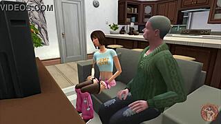 velho, come a novinha's pussy while mom's out on date in the sims visual novel?!