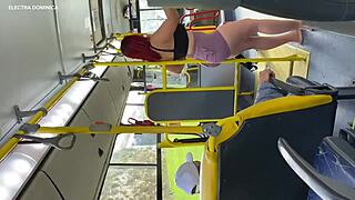 damn took my brazilian maid home she went wild voyeuring bus ride