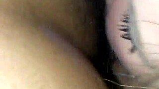 wife chokes self gagging deep on monster black cock bulging throat