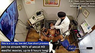 Minnie Rose Fucks Dildo in Latex Nurse Gloves for Cash