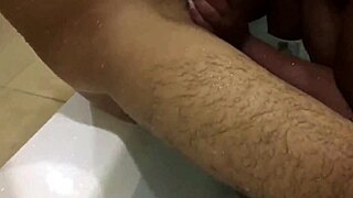 i adore sucking my big cock in the motel bathtub morena style