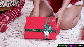 best friends share brothers deepthroat fucking on christmas rough