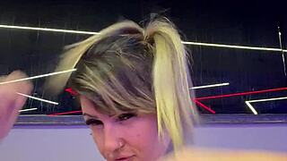 Gym Workout with Hidden Vibrator Dripping Wet Legs