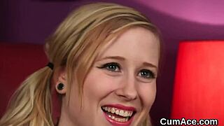 Naughty Babe Swallows Jizz After Face Blast!