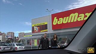 hunt4k. young couple broke? blonde blows stranger for cash!