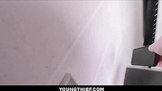 skinny shoplifter nadia noja strips for cop's cock deal?