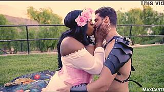 Curvy Black BbW Princess Big Tits Virginity Taken By Huge Bbc Warrior