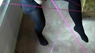 Dagfs Shaved Teen Masturbates Pantyhose Toys Naked