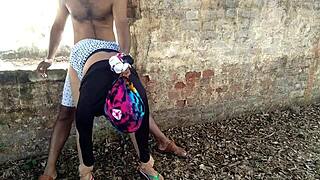 indian milf mother-in-law bent over fucked hard in jungle by not-son