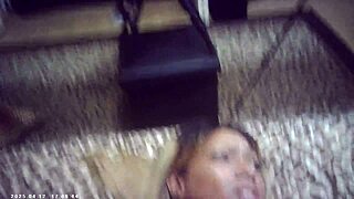 Ebony Glasses Girl Takes Italian Dick Backstage Interracial POV