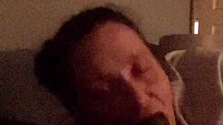 beautiful mature deepthroats big black cock gagging cum mouthful