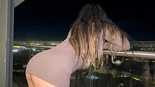 curvy mexican latina veritoaguas rides best friend's big cock on penthouse balcony