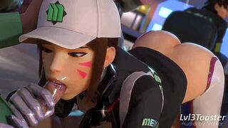 Explosive Hentai 3D DVA Shooting Star Blasts With Extended Sound!