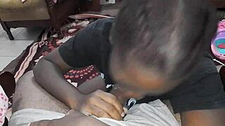 Busty Ebony Stepmom Drops Low for Sloppy Blowjob Roleplay Tease - Mastermeat1