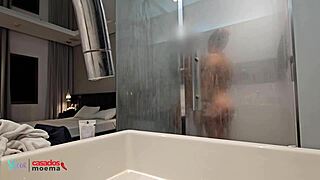 hubby watches brazilian wife shower with stranger's huge bbc
