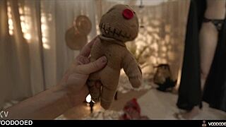 you won't believe this witch mistress squirting from voodoo doll control