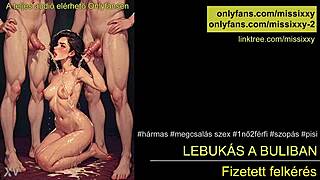 Hungarian mmf threesome group sex heats up the party with european action