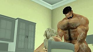 lucky neighbor takes massive cock from muscled football hunk in kitchen cuckold bliss