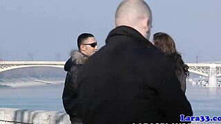 British Milf Bent Over in Boots Cumsprayed After Pickup Fingering