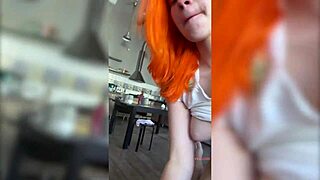 Early Morning POV Licking Cute Redhead Teen's Petite Tits Ride