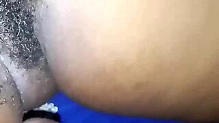 Hairy Curvy Ebony Wife Spreads Dorm Pussy for Hard Creampie Roommate Fuck