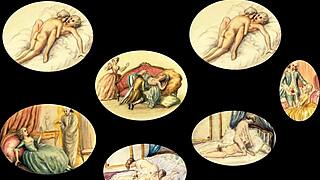 retro hairy pussy beaver in vintage erotic art