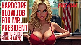 mr president deserves this hardcore blowjob audio porn right now