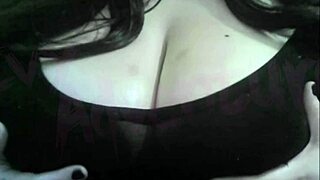 Hotwife Otaku Nerd Plays with Huge Natural Tits Watching Hentai 3