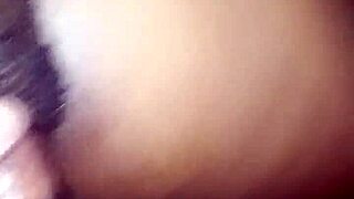 Hairy Curvy Ebony Wife Spreads Dorm Pussy for Hard Creampie Roommate Fuck